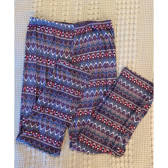 Bobbie Brooks Womens Size Small Pink Purple Patterened Pull On Pajama Pants Soft - Picture 1 of 9